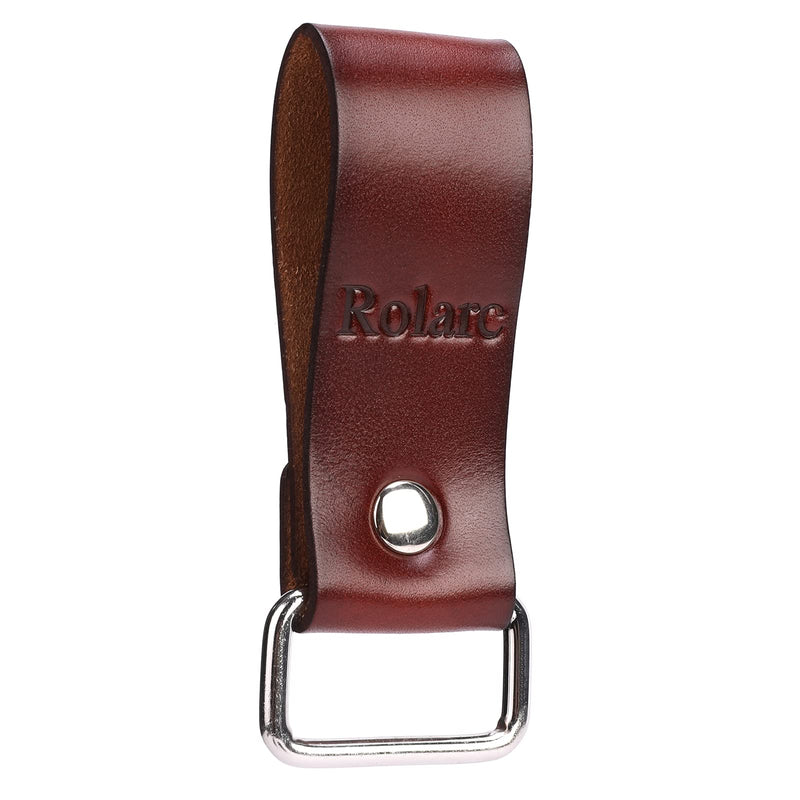 Tape Measure Holder Leather Belt Clip Drill Impact Tool Holster Heavy Duty Multitool(2-Piece Set) brown