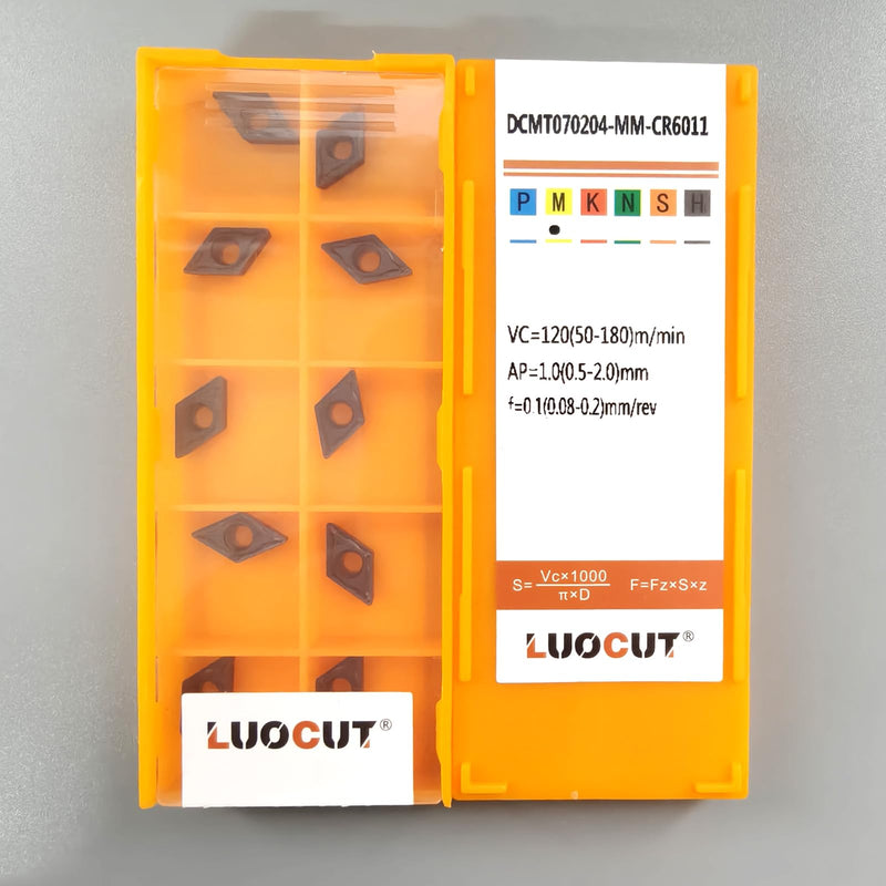 20PCS DCMT21.51 DCMT070204 Lathe Turning Inserts for Stainless SteelCR6011 1-20P-DCMT070204-MM-CR6011