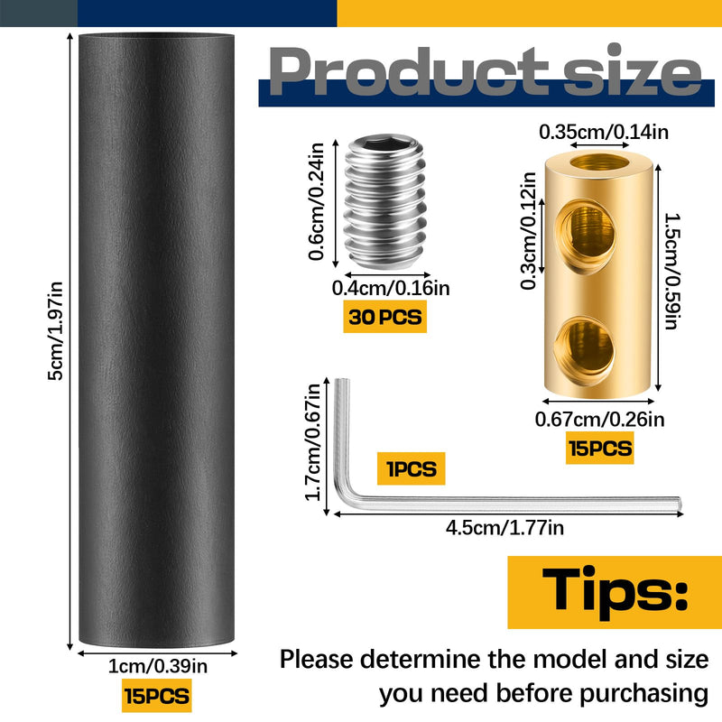 15 Sets Underground Wire Splice Kit Wire Connectors Suit for Wire Under 12 Awg 60 Amp Splicing Quick Wiring Connection Nut Kit Terminal with Shrink Tubes and Screws Circuit Connector