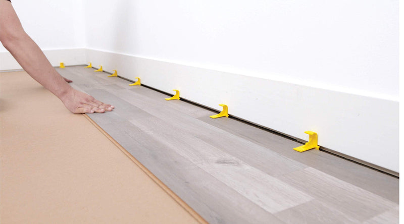 Laminate Flooring Spacers : for Installing Laminate Wood, Vinyl Plank, Engineered Hardwood, LVT, Bamboo, Subfloor Panels, or Any Floating Floor Material. Made in The USA.