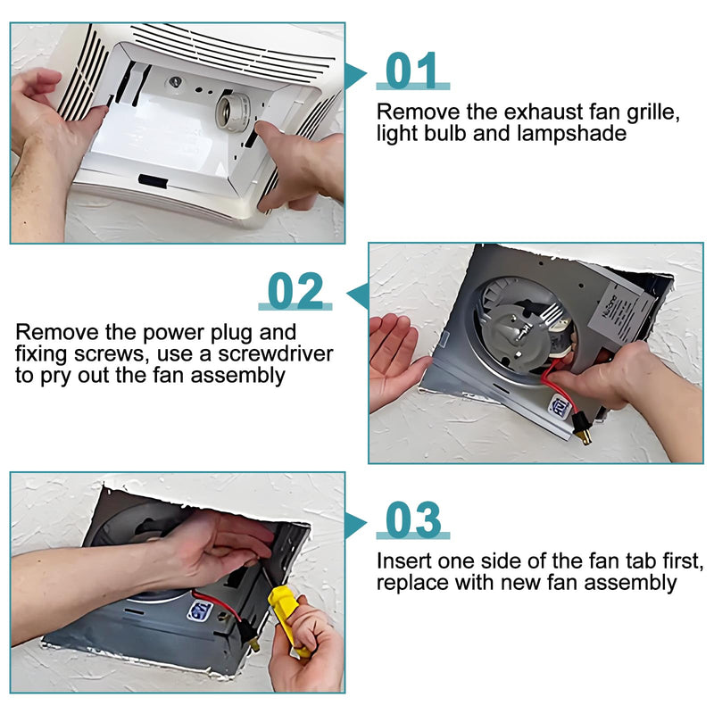 769RL B Unit Replacement, S0504B000 Motor Assembly for Broan-Nutone 769RL, 763RL, 769RL-R01, 757, 769RFT-R01, VF707RCN, 765RL Bathroom Exhaust Fan, JESP-61K13/C-87547 Fan Replacement Motor, 70CFM - NewNest Australia