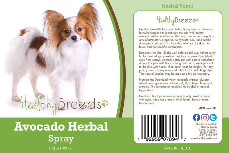 Healthy Breeds Papillon Avocado Herbal Spray 17 oz 17 Fl Oz (Pack of 1)