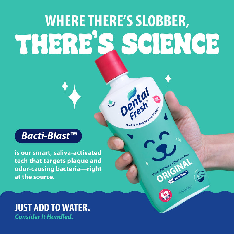 Dental Fresh Water Additive for Dogs and Cats, Clean Teeth and Fresh Breath, Daily Pet Oral Care, Flavorless, 32 fl oz 32 Fl Oz (Pack of 1)