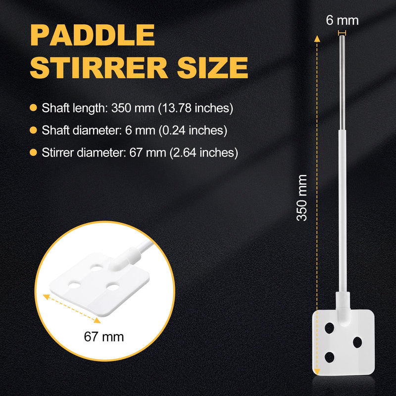 3-Hole Flat Stirring Paddle Blade, 350mm PTFE Overhead Stirrer Shaft for Lab Mixers