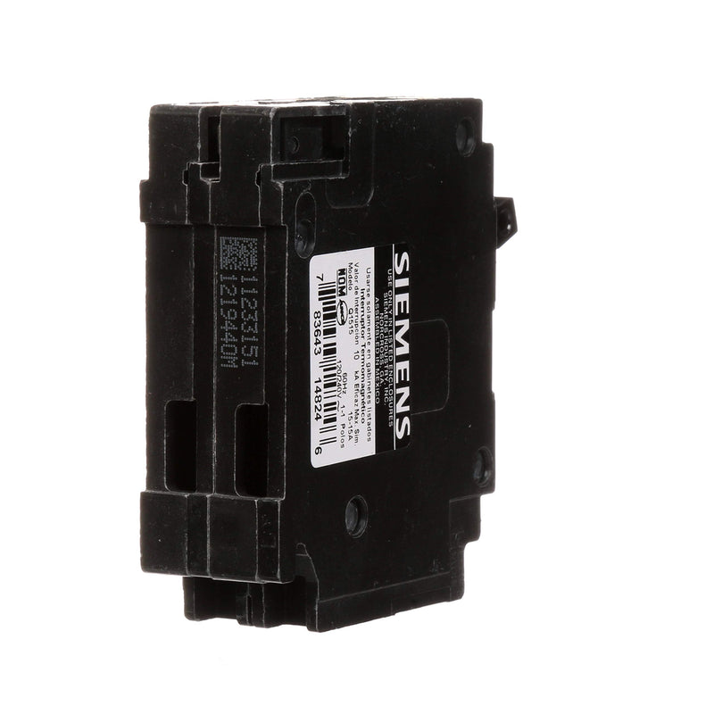 SIEMENS Q1515 15 Amp Duplex Circuit Breaker, Black