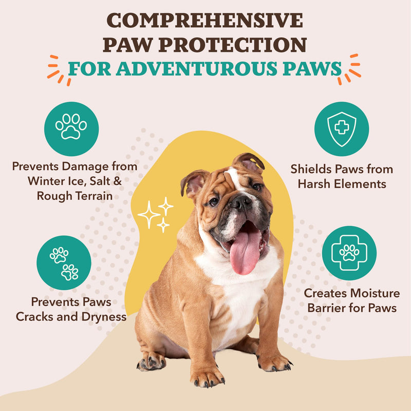 Natural Dog Company PAWDICURE Bundle, Paw Soother + PawTection Dog Paw Balms, Protect and Heal Dry, Cracked Dog Paw Pads, Organic, All Natural Ingredients, 1oz Tins - PawsPlanet Australia
