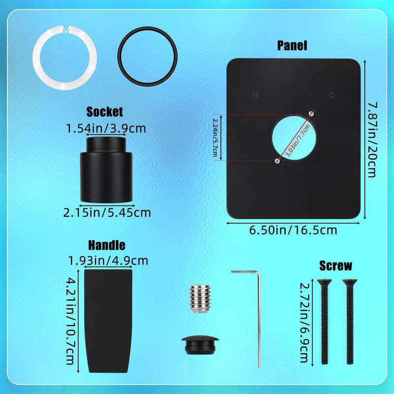 Replacement for Delta 13/14 Series Shower Valve Trim Kit, Premium Metal Tub Shower Handle Replacement Kit Compatible with Delta (Black) Black