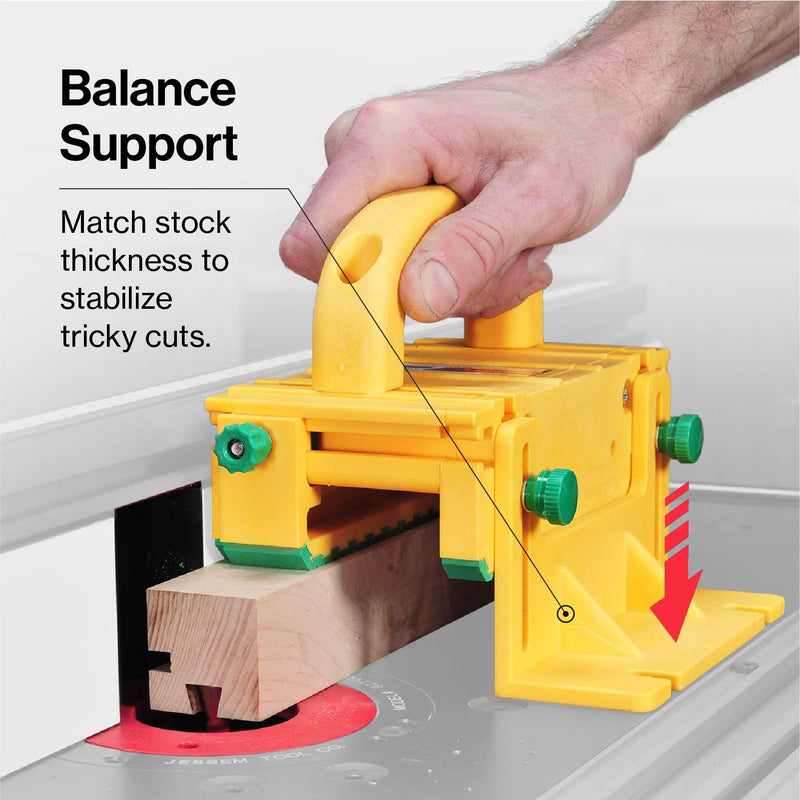 MICROJIG GRR-RIPPER GR-100 3D Table Saw Pushblock, Yellow Base