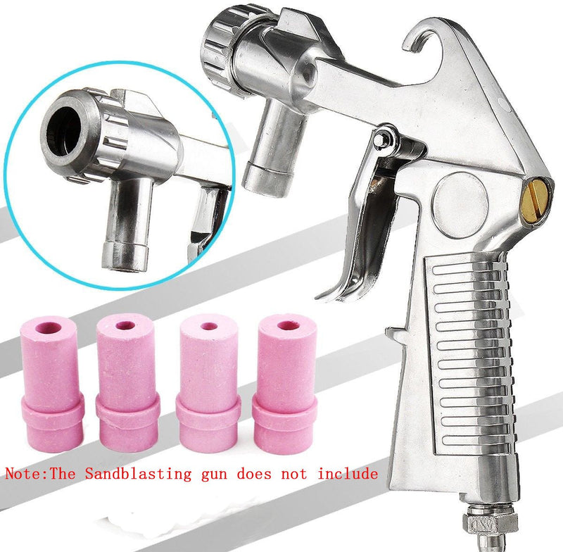 4pcs Ceramic Sandblaster Nozzle Tips,Abrasive Sand Blaster Blasting 4.5mm,5mm,6mm and 7mm Inner Diameter (Pack of 4) 4.5/5/6/7mm