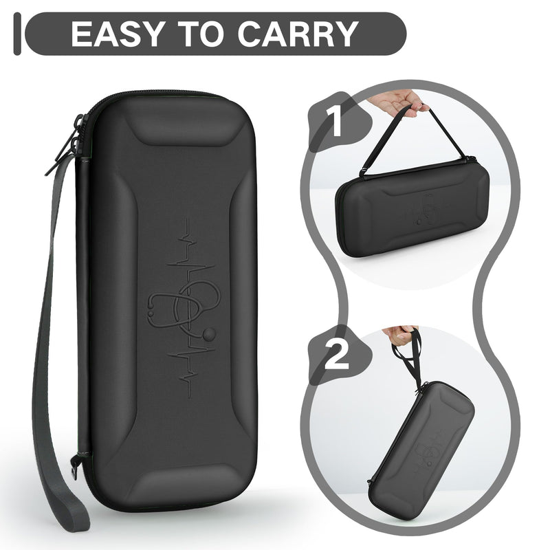 Stethoscope Case for 3M Littmann Classic III,Lightweight II S.E. Cardiology IV,Nurse Gift Hard Organizer Portable Carry Travel Cover Storage Bag with Vital Medical Supplies Black A