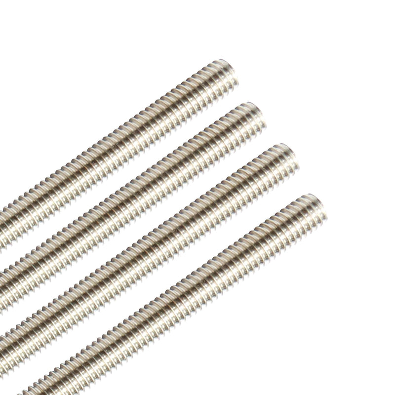 304 Stainless Steel 5/16"-18 Fully Threaded Rod, 4 Pieces 12" Length Long Threaded Rods
