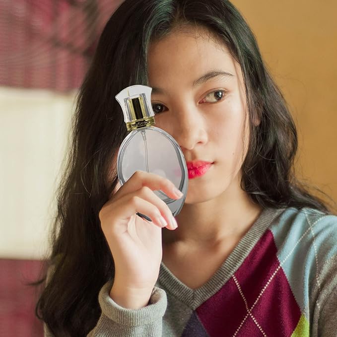 LALAFINA Perfume Bottle, Glass Bottle, Perfume Bottle, Refill, Pump Type Perfume Bottle, For Travel, Business Trips, Perfume Container, Portable Perfume Bottle, Oval Perfume Bottle, Transparent - NewNest Australia