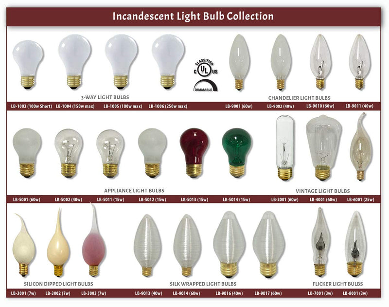 Royal Designs Vintage Style Golden Smoke Flame Incandescent Light Bulbs, E12 Candelabra Brass Base, 130V, 25 Watts, Set of 6