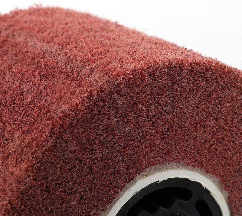 Signi Non Woven Wire Abrasive Drawing Polishing Burnishing Wheel Flap Brush for Surface Treatment Stainless Steel, Aluminum, Copper,Metal 120x100x19mm (60 Grit) 60 Grit