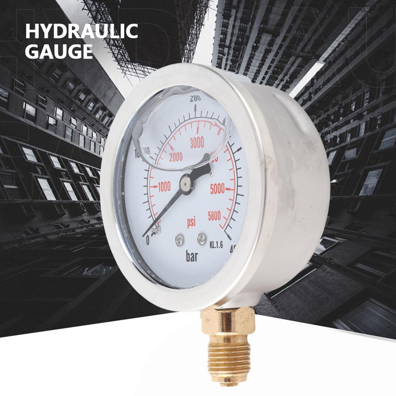 Fdit 0-400BAR 0-5800PSI G1/4 63mm Dial Hydraulic Pressure Meter High
