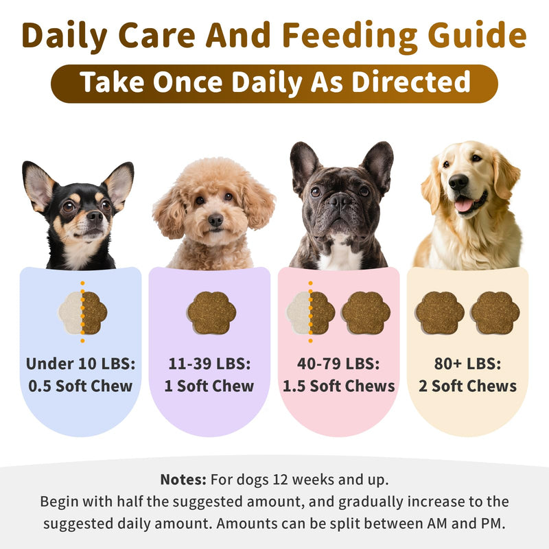 Calming Chews for Dogs – 12-in-1 Dog Calming Treats with Herbal & Vitamins, Relaxation, Focus & Behavior Support for Anxiety, Separation, Barking, Travel, Stress, Upgraded Bacon Flavor, 90 Ct