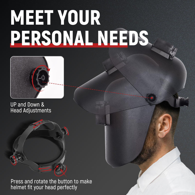 TOPDC Welding Helmet 3.86"x1.61", Flip Front Welding Mask with Adjustable Headgear, Shade 11