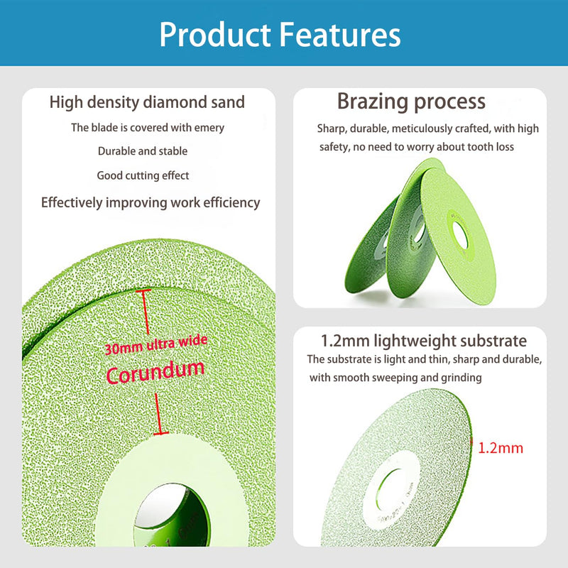 Indestructible disc 5.0 -Rock Plate Flat Grinding Blade, Ceramic Tile, Marble Edge Trimming, 45 Chamfer Grinding Cutting Blade, Ultra Wide fine Sand Sweeping Saw Blade (3) 3