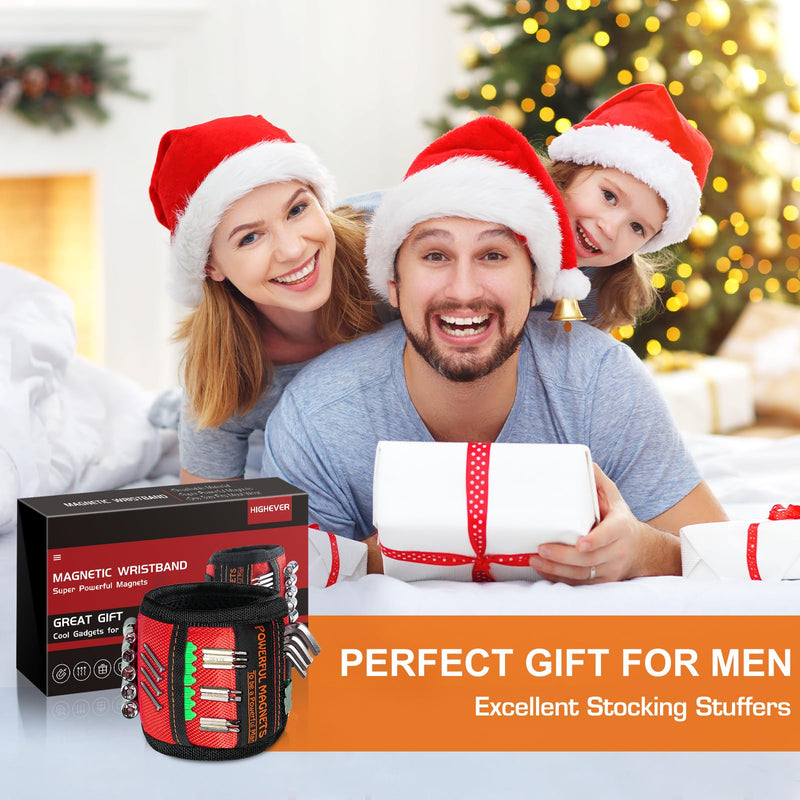Magnetic Wristband Perfect Stocking Stuffers for Men Women Adults Gifts, Tool Belt Magnet Wrist for Holding Screws Nails Christmas Gadget Birthday Dad Him Husband Who Have Everything Wants Nothing Long Wristband