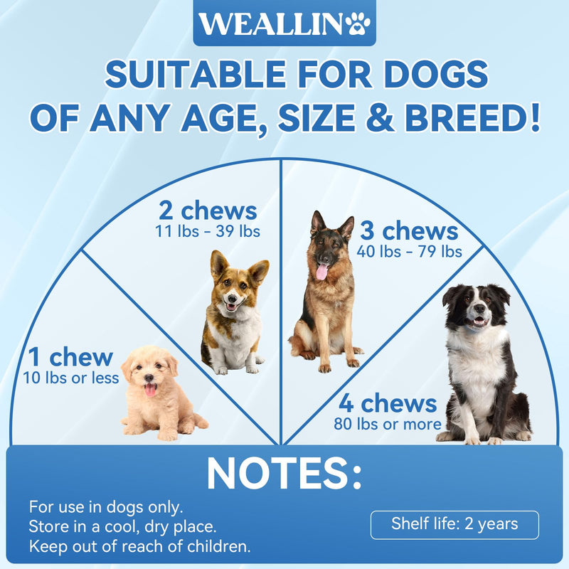 WEALLIN Dog Vitamins & Dog Probiotic Chews