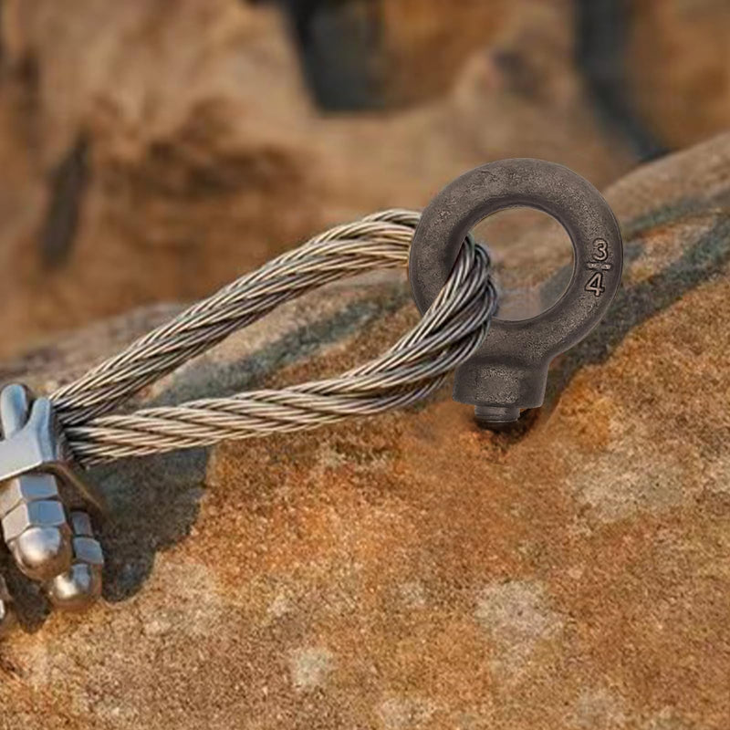 Lifting Shoulder Eye Bolt 3/4"-10 X 1-1/2", 1 PC, Industrial Grade Heavy Duty Forged Steel for Truck Tractor Bucket Use As Towing&Pulling Point