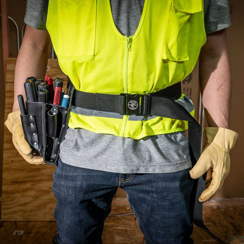 Klein Tools 5242 Tool Pouch and Klein Tools 5705 Powerline Web Work Belt