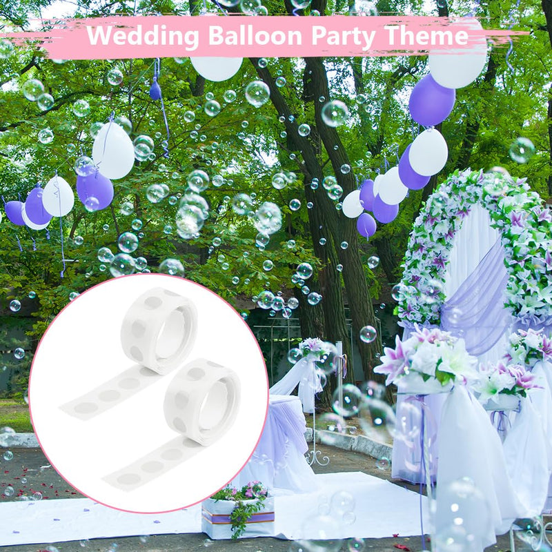 Ainiv 600 PCS Balloon Sticky Dots, Double Sided Dot Stickers, Clear Removable Round Sticky Tack No Trace Sticky Putty Waterproof Dots for Craft Gift Wrapping Wedding Christmas Festival Decoration