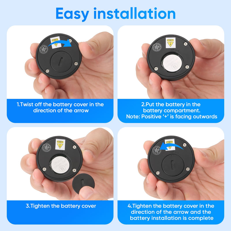 Fingerprint Remote Control Cabinet Lock, Fingerprint Remote Unlocking Within 10m, Hole-Less Lnstallation, Keyless Hidden File Drawer Wardrobe Lock, Lock for Home,Office, Closet Sliding Doors