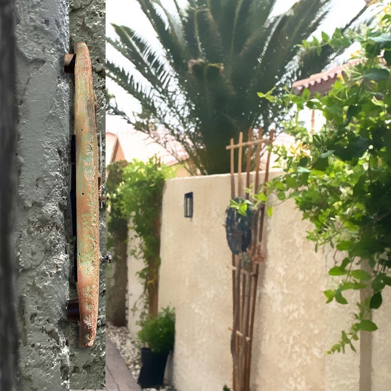 Lily's Home Hanging Wall Clock, Includes a Thermometer, Ideal for Indoor and Outdoor Use, Wonderful Housewarming Gift for Friends, Polyresin Dragonflies