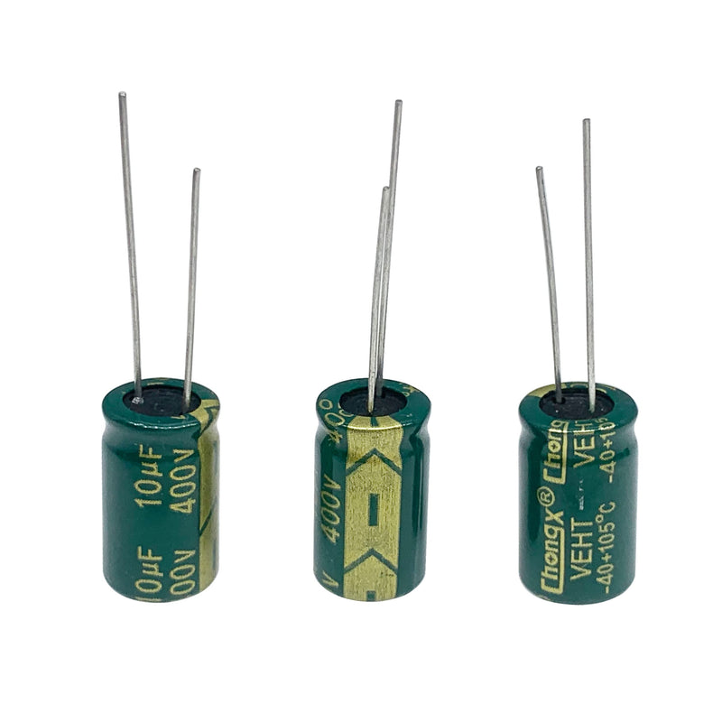 10PCS 400V 10UF Capacitor 10x17MM(0.39x0.67in) High Frequency Aluminum Electrolytic Capacitors for TV, LCD Monitor, Game 10PCS 400V 10UF
