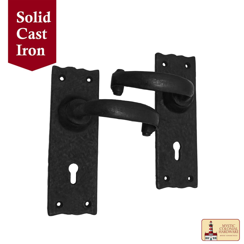Rustic Twisted Barn Door Handles (Door Lever Set) Door Lever Set