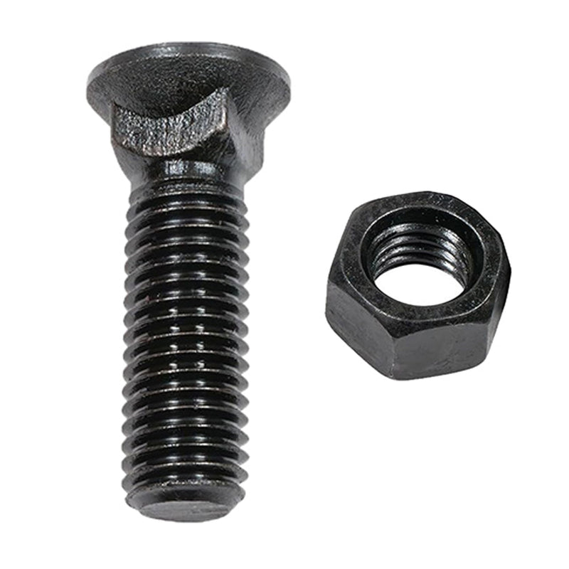 (3 Pack) Blades Cutting Edge Plow Bolts & Nuts 5/8"-11 x 2-1/4" Snow Plow Blade Grader Blade Loader Blade for Snow Plow Construction Machinery Black