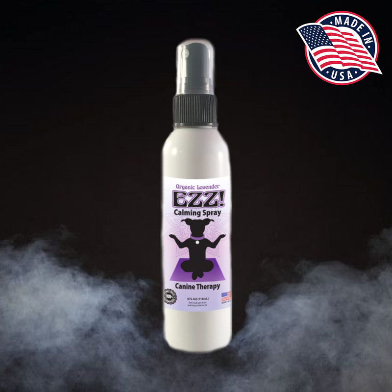 EZZ! Canine Calming Spray- Organic Lavender Aromatherapy Dog Calming Aid - Safely Soothe Your Dog with EZZ- 4 oz - PawsPlanet Australia