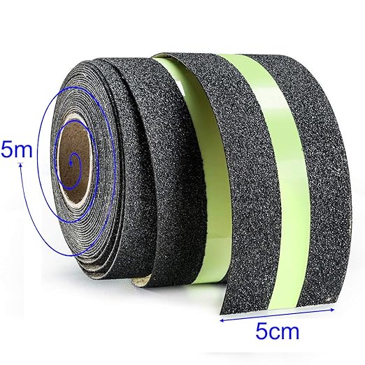 KILIGEN Anti-Slip Tape, Roll Type, Waterproof, 1.9 x 16.4 ft (50 x 5 m), Easy to Apply, For Indoor, Anti-slip, Black Green - NewNest Australia