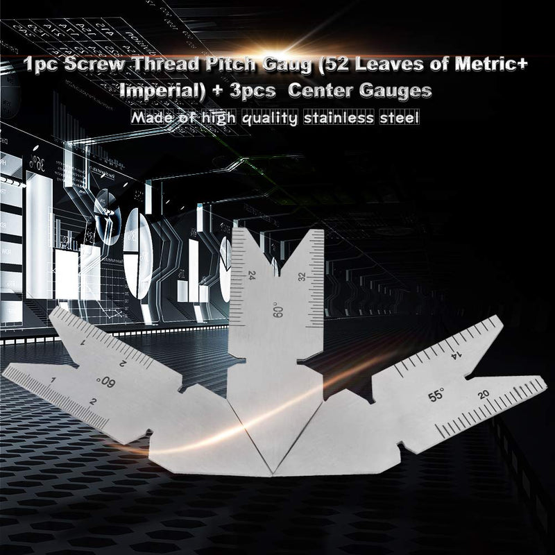 Pitch Gauge, Fishtail Gauge Screw Cutting Tools Thread Gauges, Grinding Lightweight for Measuring Screws Pitch for Cutting Screws