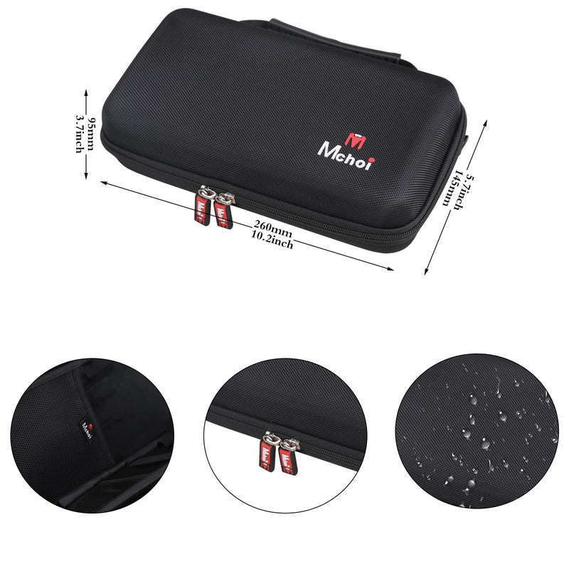 Mchoi Stethoscope Case Compatible with 3M Littmann Classic III, Lightweight II S.E, MDF Acoustica Deluxe Stethoscope, Extra Room for Medical Scissors EMT Trauma Shears and Accessories Large ALL BLACK