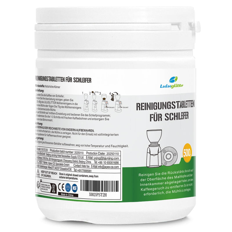 Professional Coffee Grinder Cleaning Tablets - 500g Coffee Grinder Cleaner - Natural Food Safe Gluten Free - Help Extend Life of Your Grinder