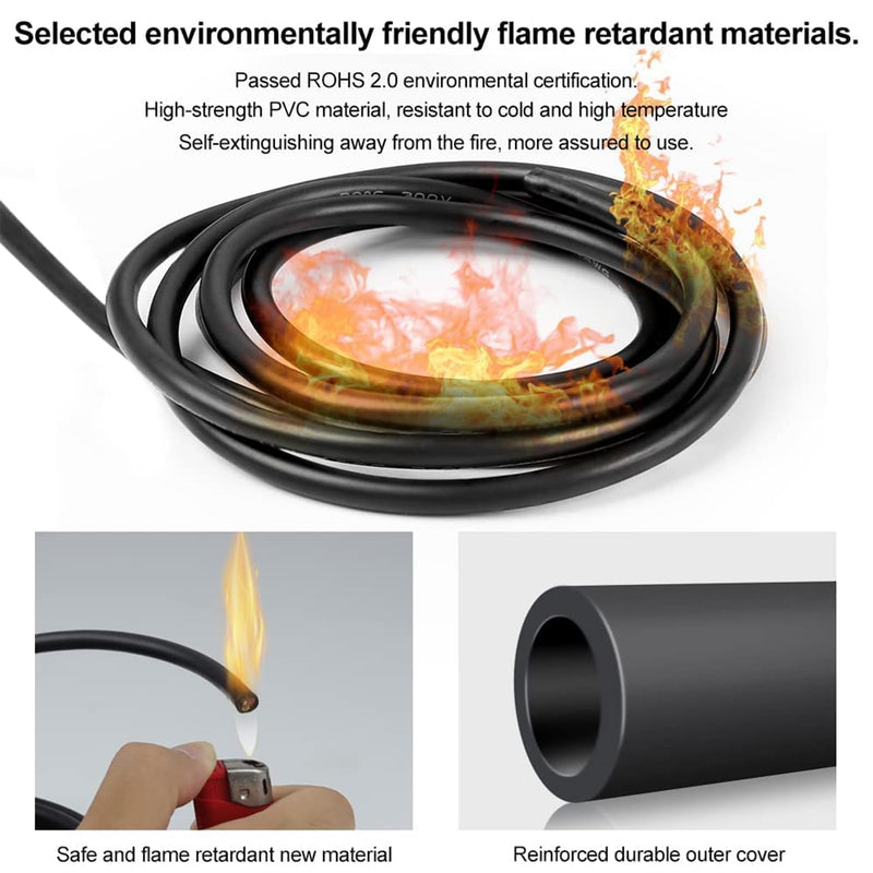 RESHAKE 18 Gauge 5 Conductor Wire, 10FT 18/5 Tinned Copper 5 Wire Cable,Stranded Electrical Wires for Sprinkler,Thermostat,Trailer,Irrigation,Automotive Etc 10FT/3M 18 AWG-5C