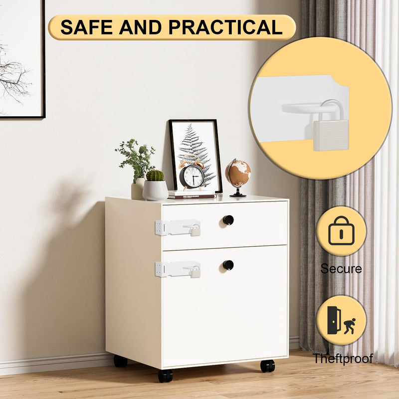 Alise Hasp Lock with Padlock,Door Hinge Lock Padlock,Clasp Hasp Latch Hinges Lock for Doors,4 Inch SUS 304 Stainless Steel Chest Latches Set,White Finish,MST009-W 4 Inch White