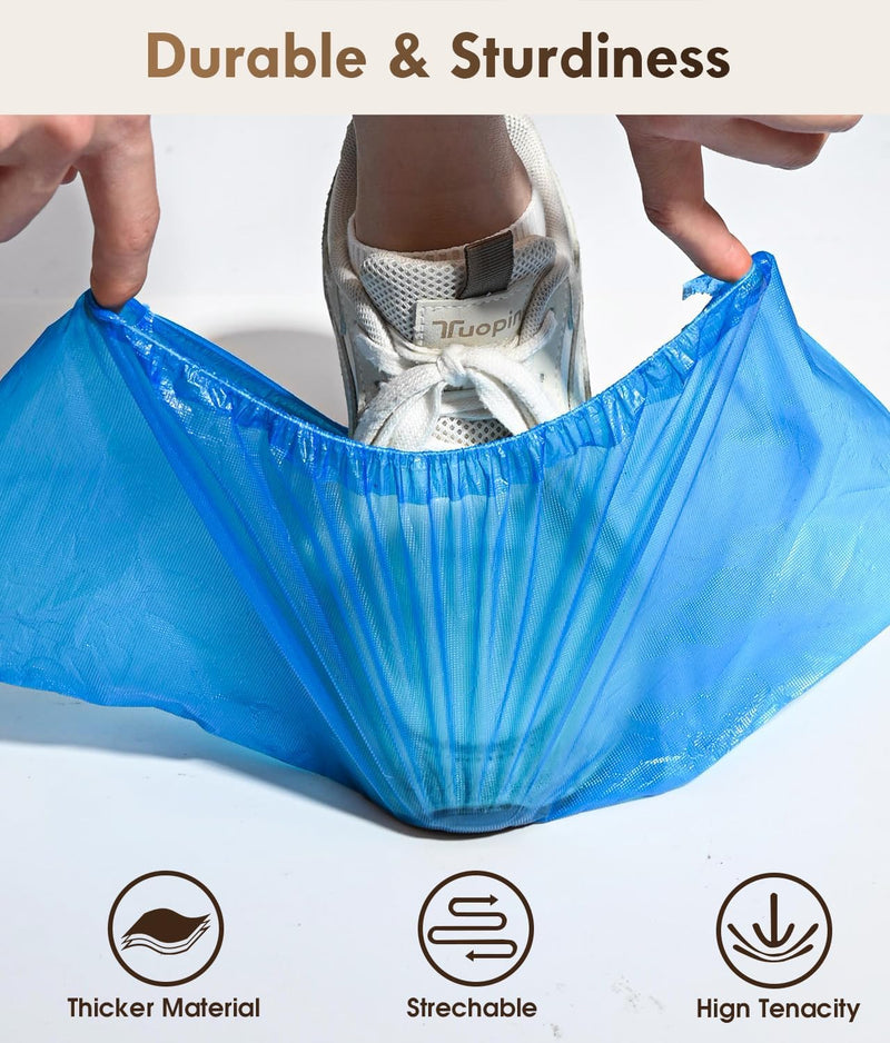 Roll CPE Shoe Covers Disposable - Booties for Shoes Covers with 100 PCS in a Roll,Disposable Shoe Covers for Indoors,Waterproof Shoe Cover,Shoe Covers for Houseworking,Visiting and Decorating ROLL-100