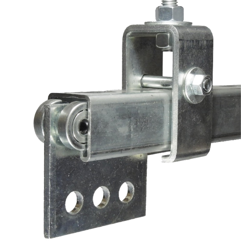 4 Bearing Trolley Assembly Roller - Silver Finish: Electro-Galvanized Zinc - Fits 1-5/8" Wide and All Taller Strut Channels - Design Load: 600 Lbs - 1 Pc Four Bearing Trolley Assembly