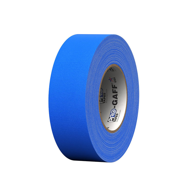 ProTapes Pro Gaff Premium Matte Cloth Gaffer's Tape With Rubber Adhesive, 11 mils Thick, 55 yds Length, 2" Width, Electric Blue (Pack of 1)