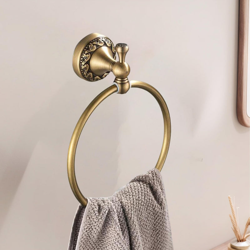 Antique Brass Toilet Paper Holder,Brass Hand Towel Ring,Antique Towel Holder Toilet Paper Hanger 2 Pieces,Retro Tissue Roll Holder Bathroom Accessories Wall Mounted Antique B
