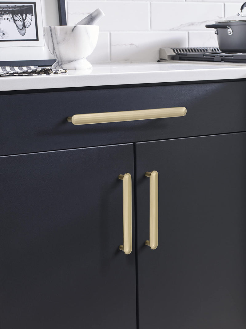 Amerock | Cabinet Pull | Golden Champagne | 5-1/16 inch (128 mm) Center to Center | Concentric | 1 Pack | Drawer Pull | Drawer Handle | Cabinet Hardware 5-1/16 Inch (128 mm) Center-to-Center