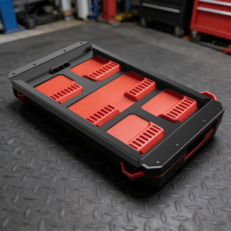 Packout Mounting Plate Compatible with Milwaukee Packout Toolbox, Aluminum Packout Mounting Plate Accessory Storage Toolbox on Wall or Truck Bed Floor(Half Plate)