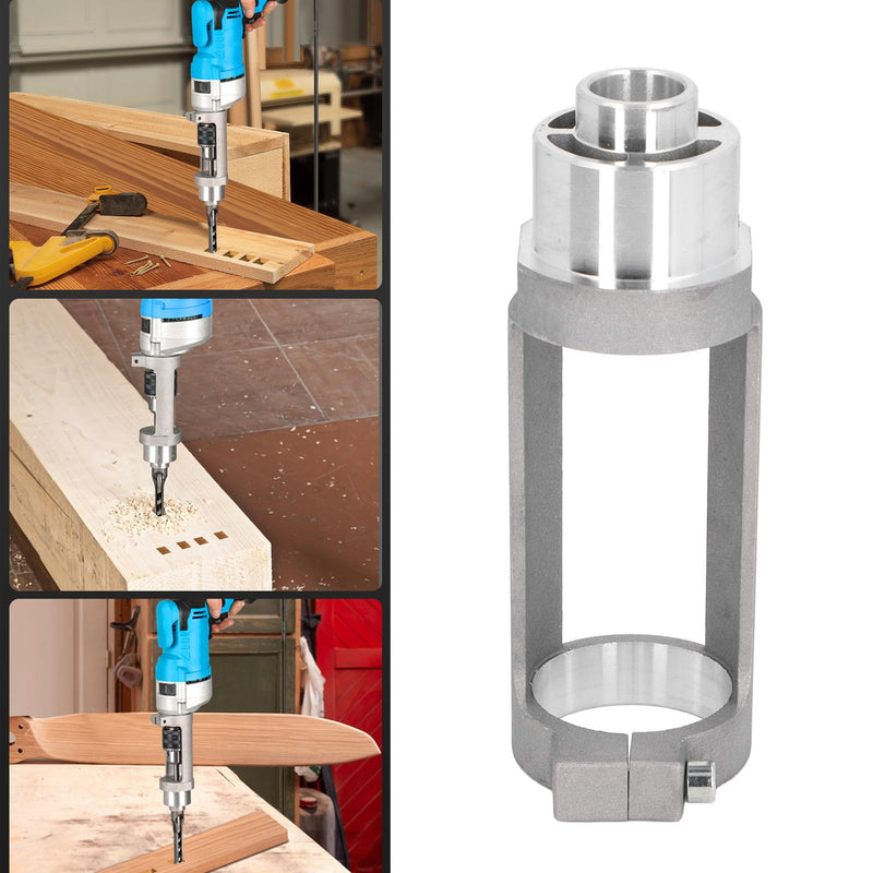 Yunseity Aluminium Alloy Mortising Attachment for Hand Drill/Drill Press, 38-43mm Diameter Hole Drill Bits for Wood, 1 Count