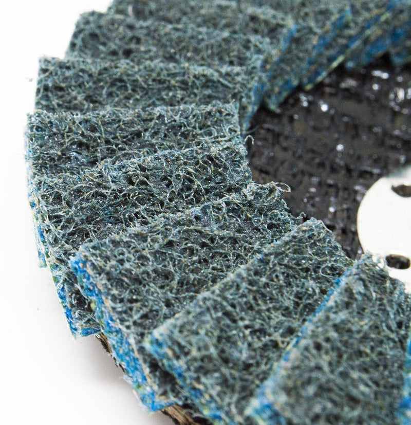Benchmark Abrasives 4-1/2" Type 29 Surface Conditioning Angle Grinder Flap Discs for Blending, Grinding, Sanding, Polishing, 7/8" Arbor (5 Pack) - Fine Grit