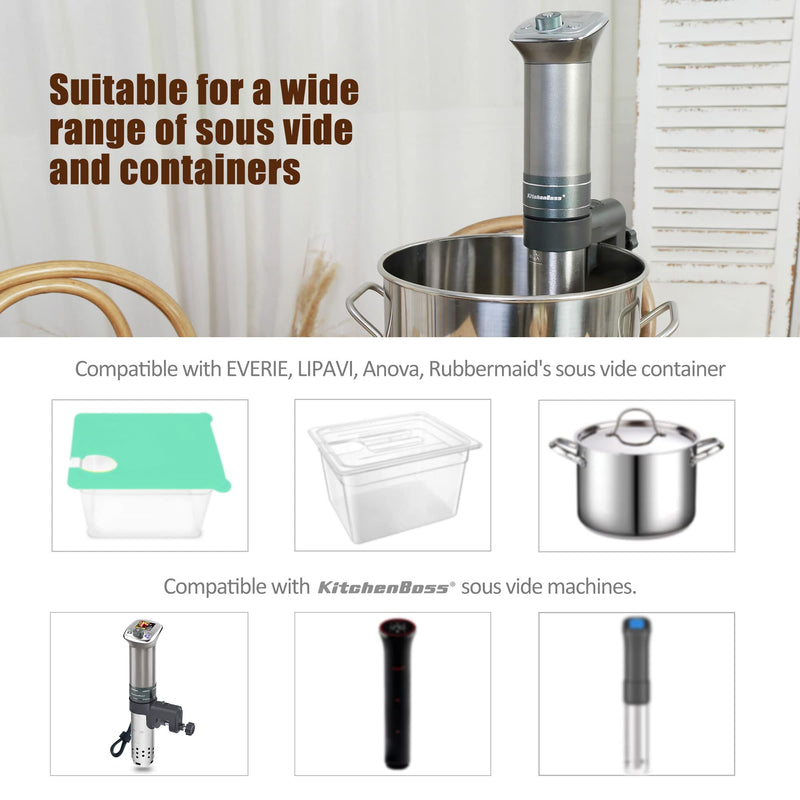 Sous Vide Bracket Clamp Replacement: KitchenBoss Sous Vide Cooker Fixing Bracket, Compatible with Anova AN500-US00 Precision Cooker, 2.0, 3.0, Pro, Fits Sous Vide in The 2.20-2.46 Inch Diameter Range