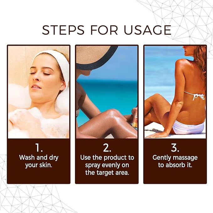 Self Spray Tanning, Natural Tanning Oil Spray Mousse - Graduated Self Tanning Spray, Quick Dry Body Face Self Tanner Lotion Spray, Tan Moisturizer, 30ml - NewNest Australia