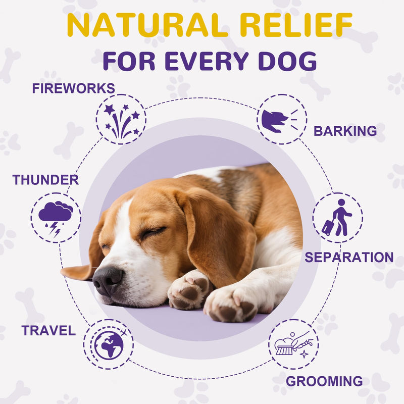 Melatonin for Dogs - Dog Sleep Aid Calming Chews for Small and Large Dogs - Natural Hemp Dog Sleep Aid, Puppy Sleeping Pills for Anxiety, Stress, Separation, Barking, Fireworks,150 ct